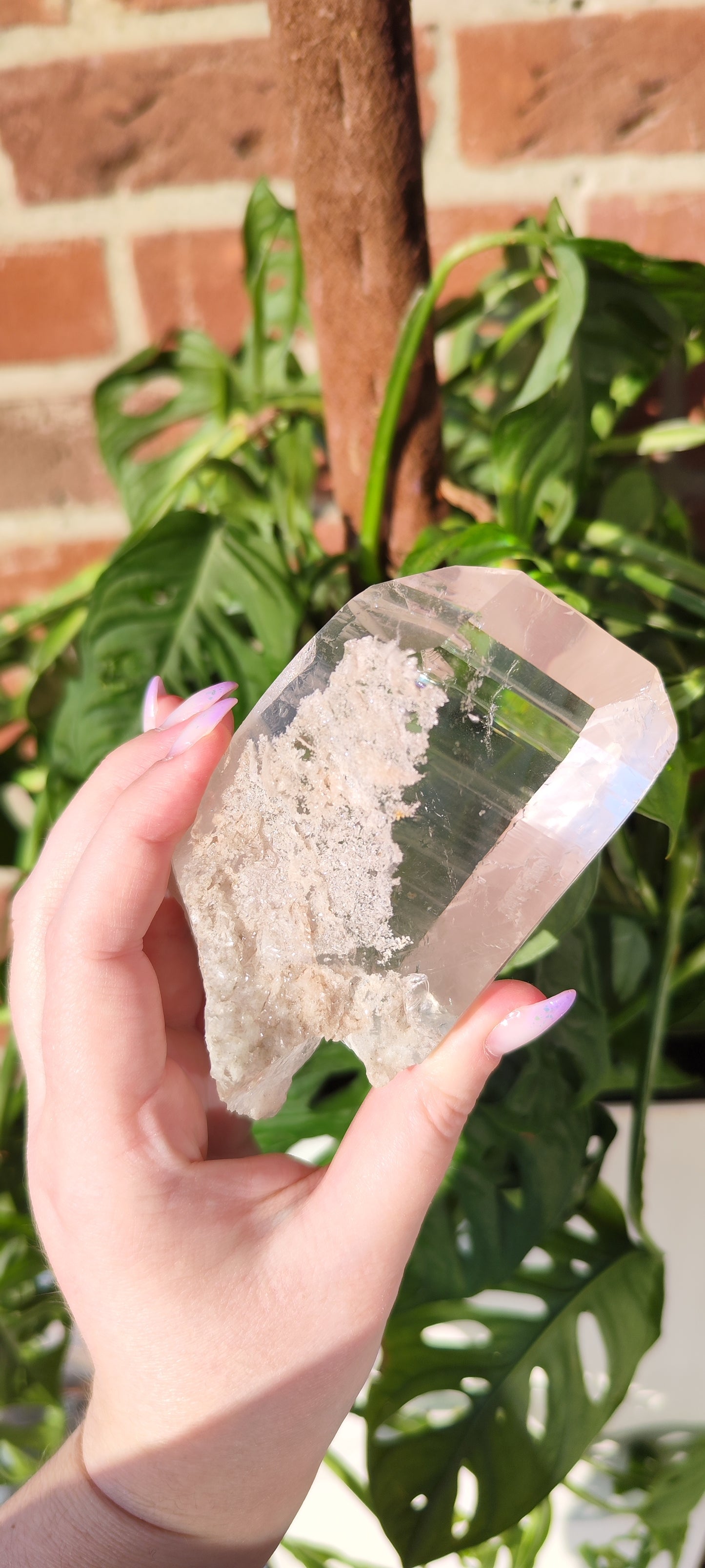 Diamantina Lemurian Schneegartenquarz