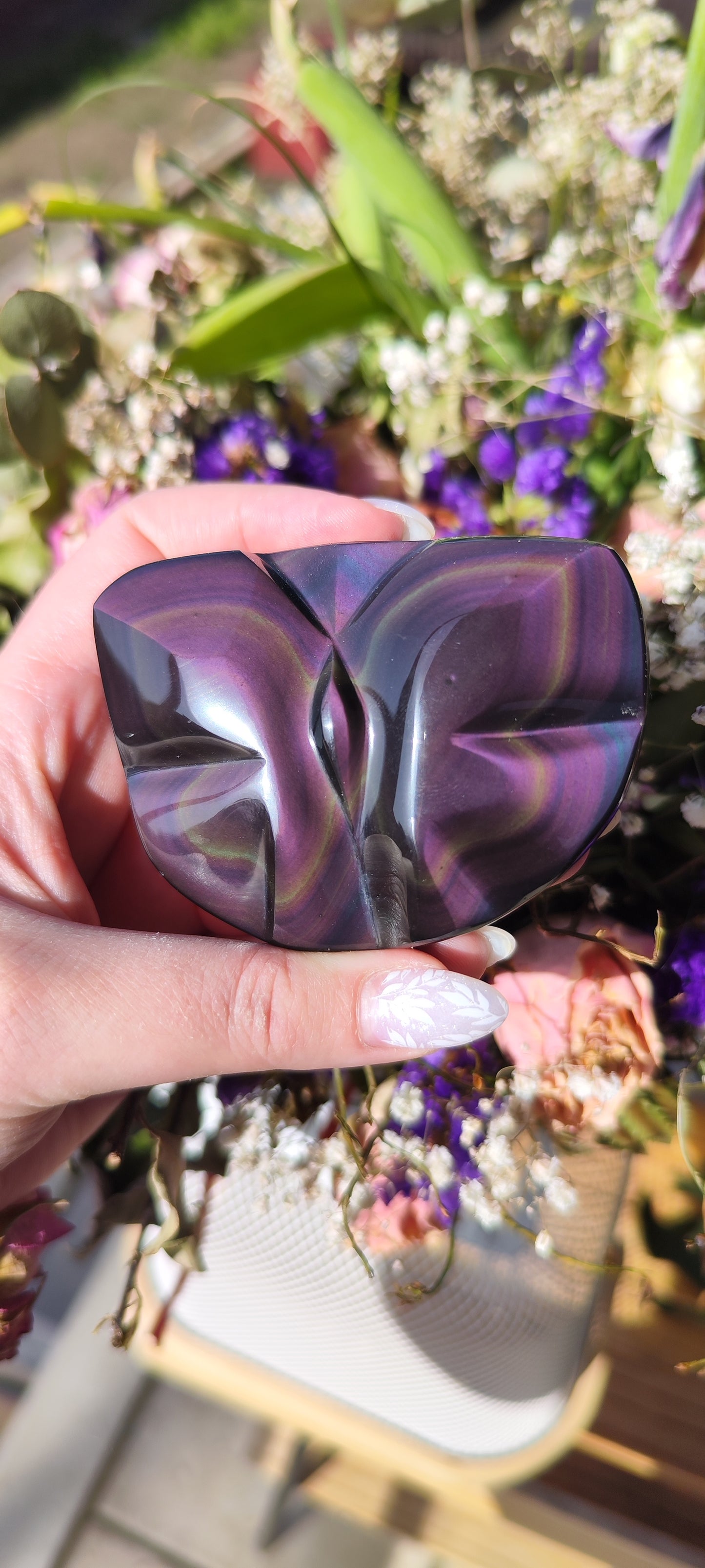 Regenbogen Obsidian Schmetterling 222OS