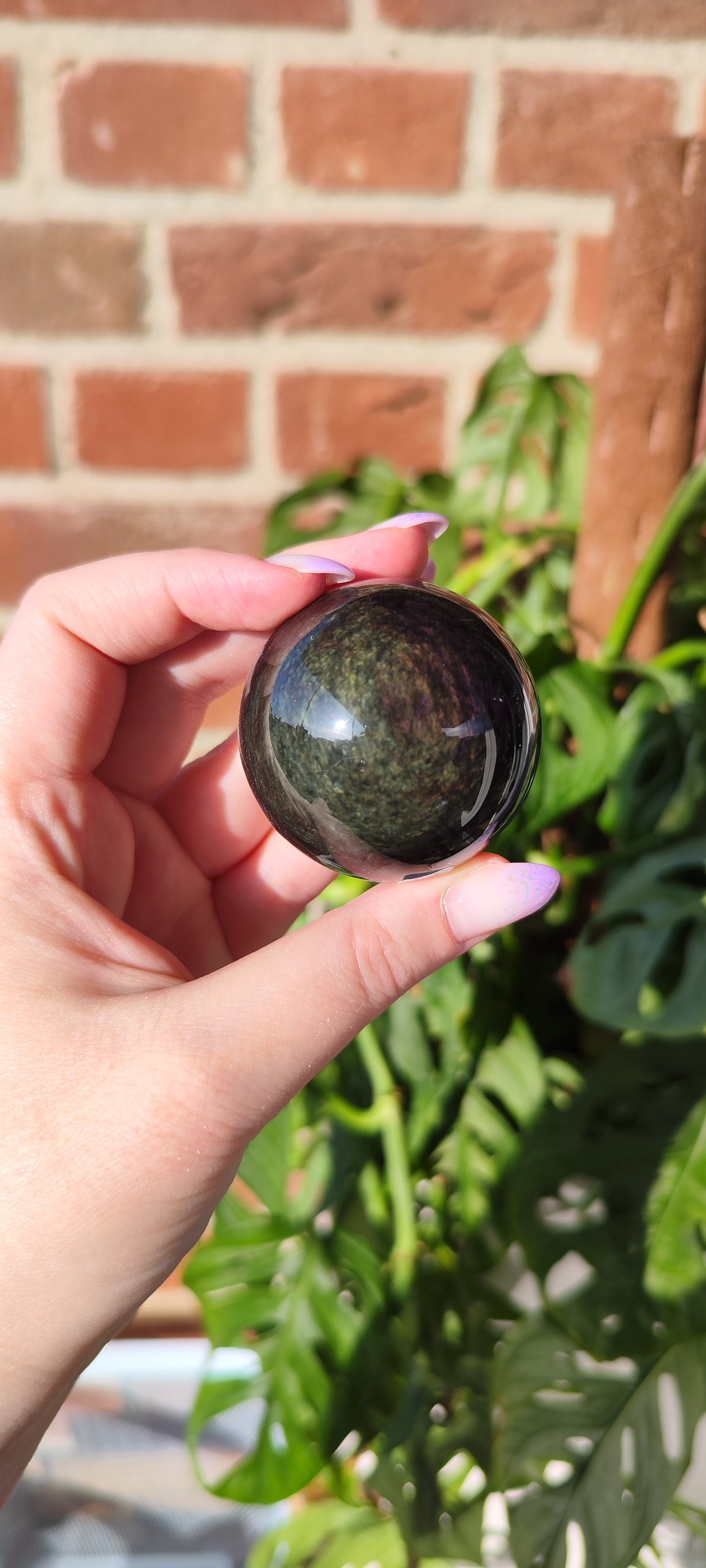 Velvet Regenbogen Obsidian Kugel