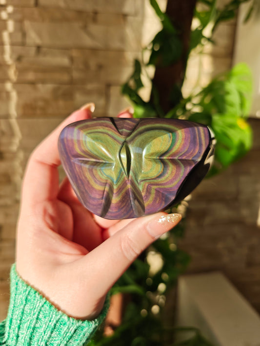 Regenbogen Obsidian Schmetterling 204G