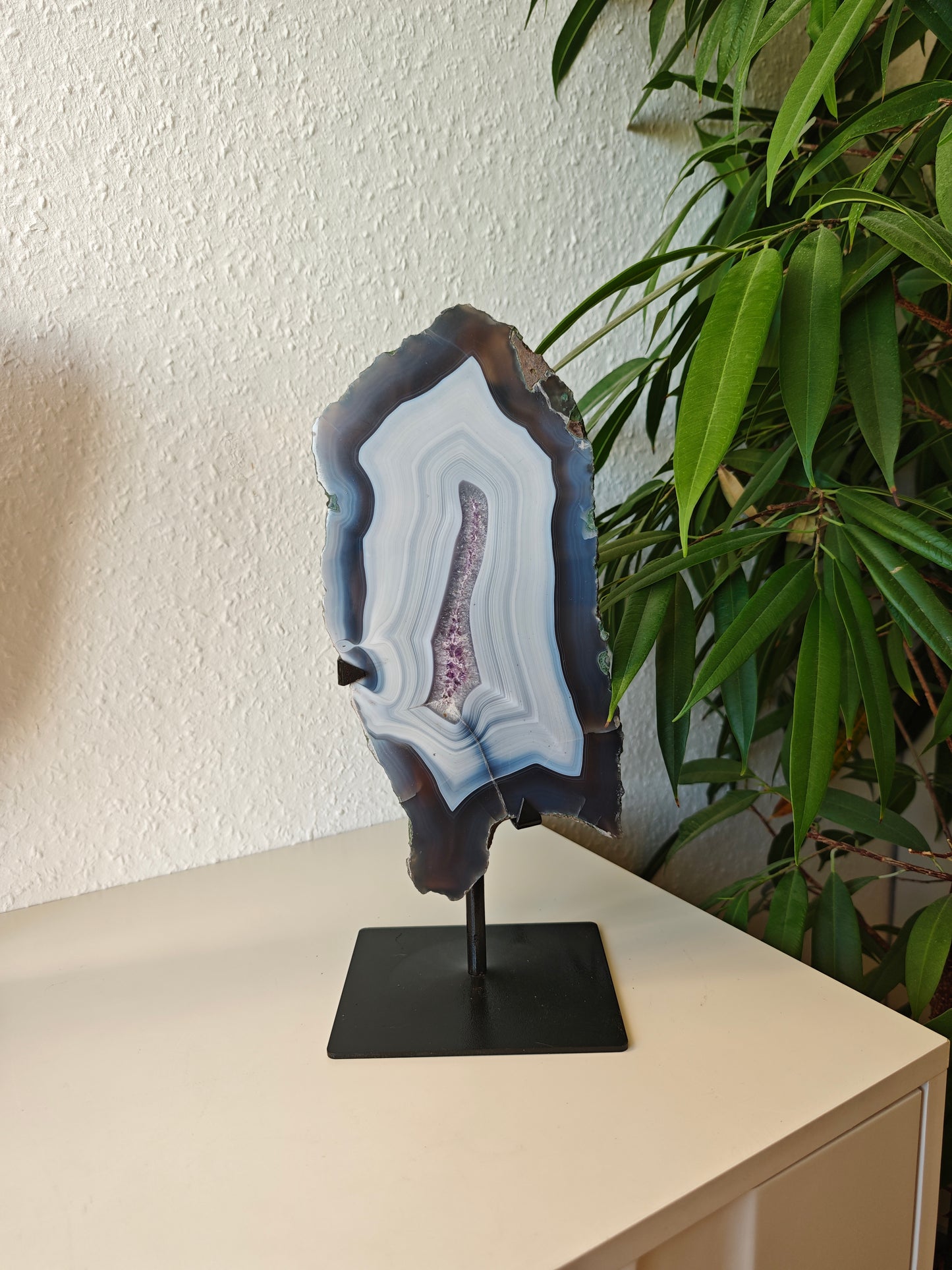 Blauer Achat x Amethyst