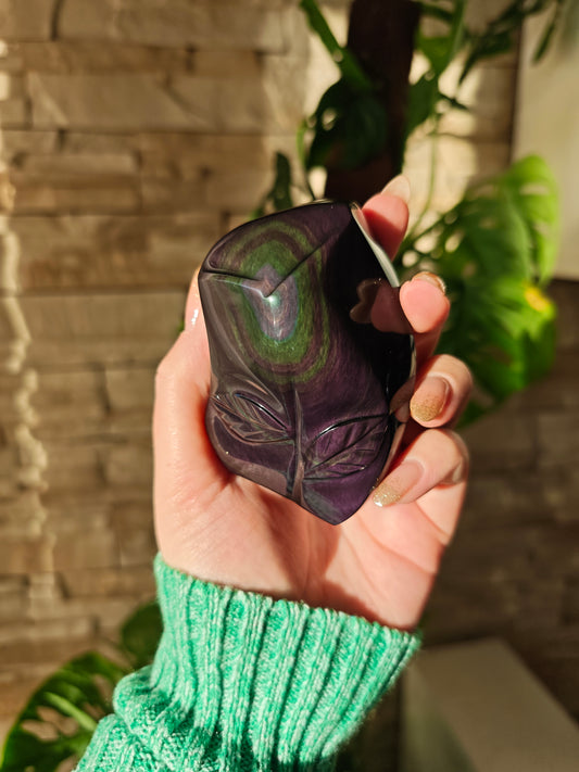 Regenbogen Obsidian Blume 124R