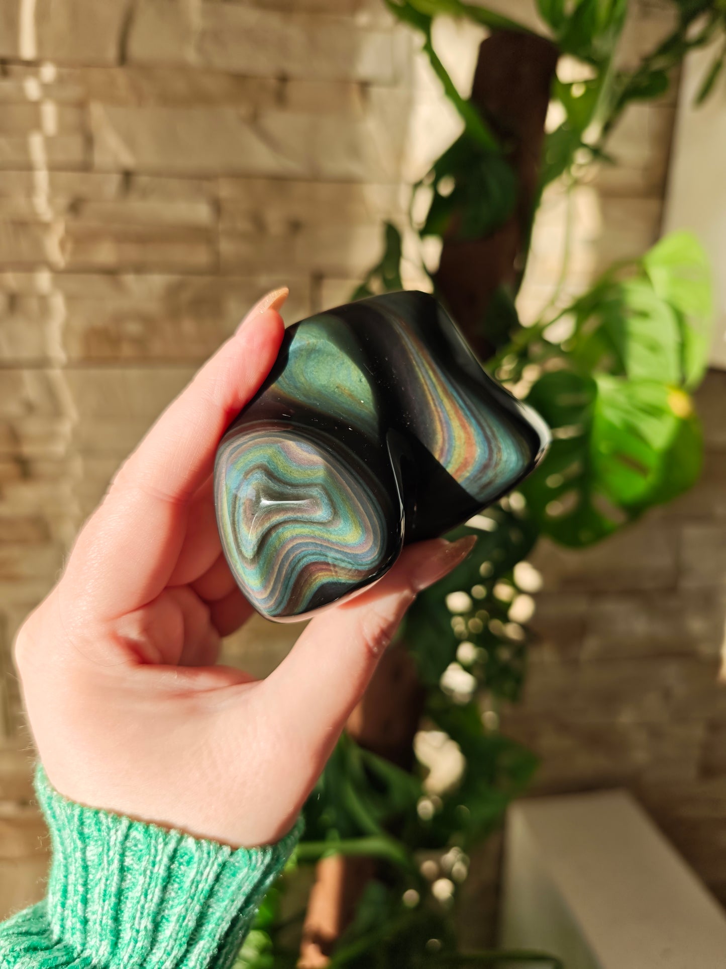 Regenbogen Obsidian Freiform 130F