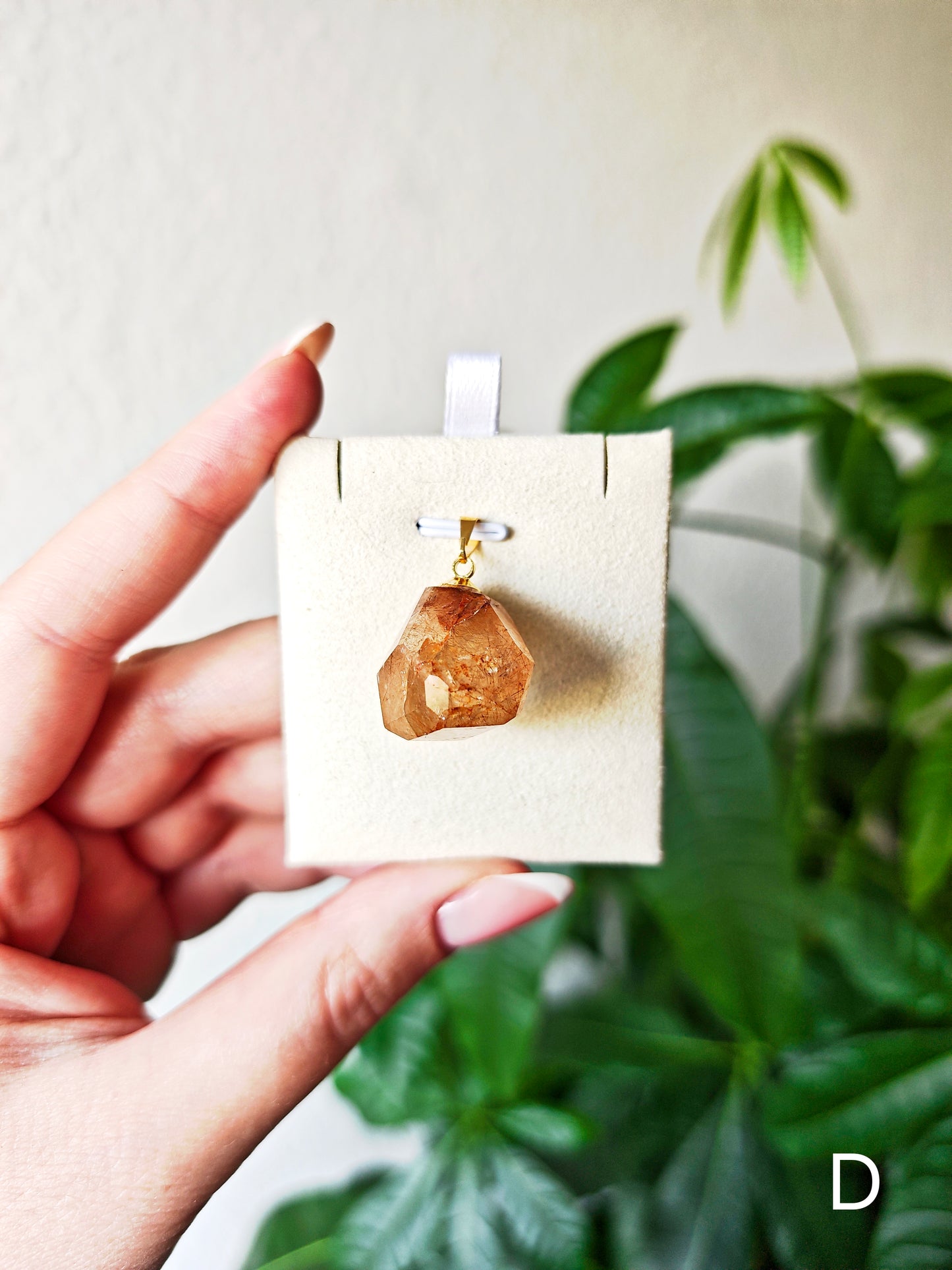 Rutilquarz Freiform Anhänger