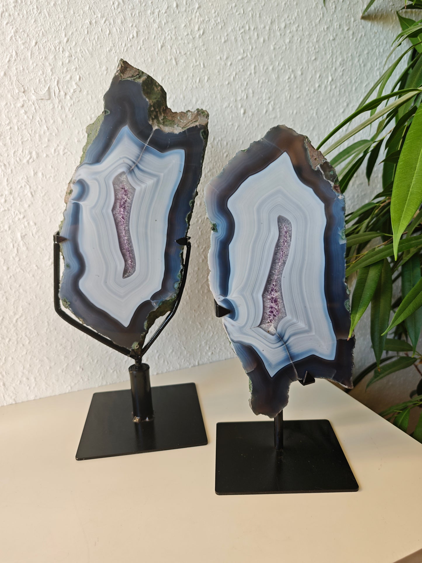 Blauer Achat x Amethyst