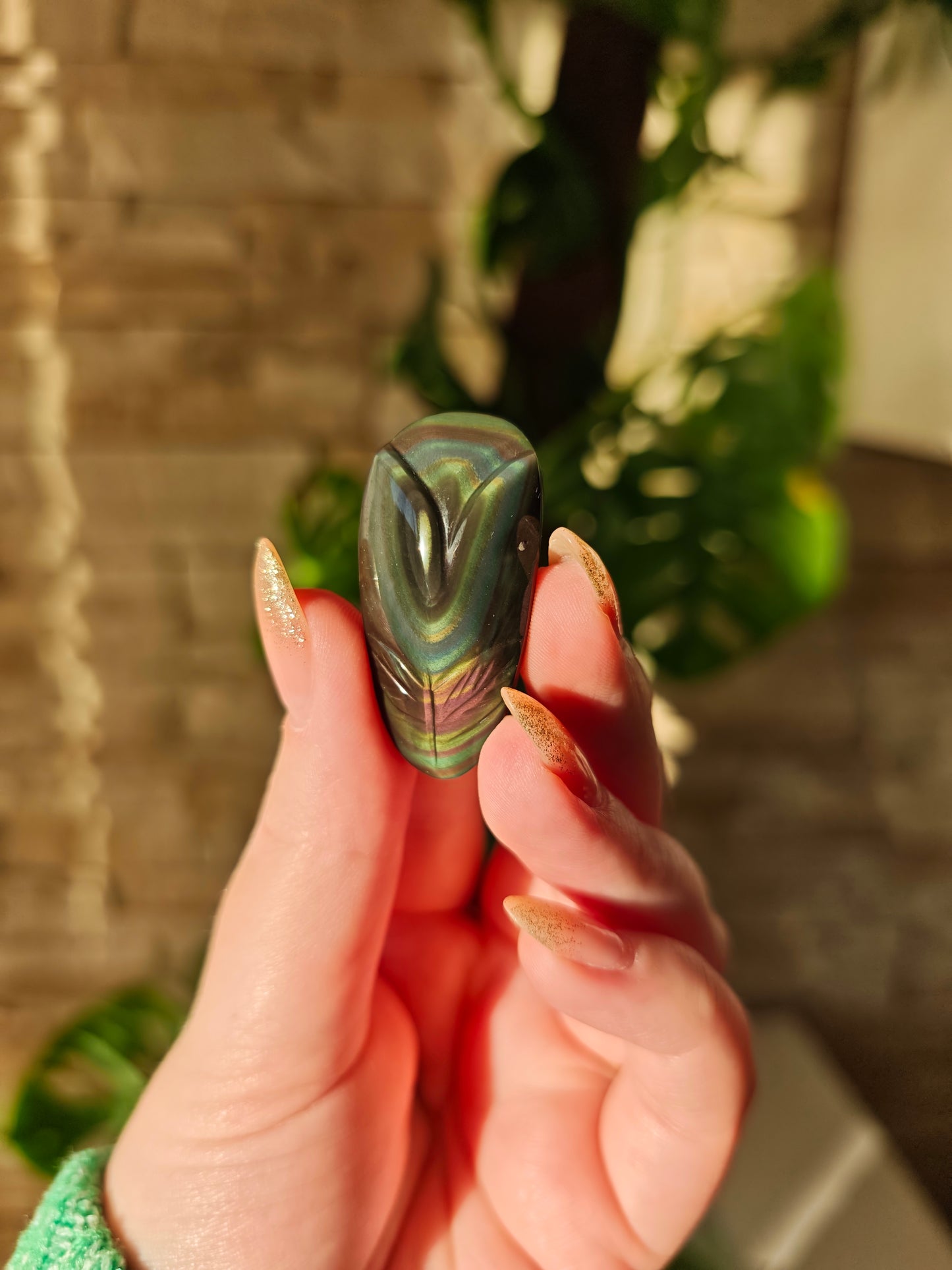 Regenbogen Obsidian Blume 36y