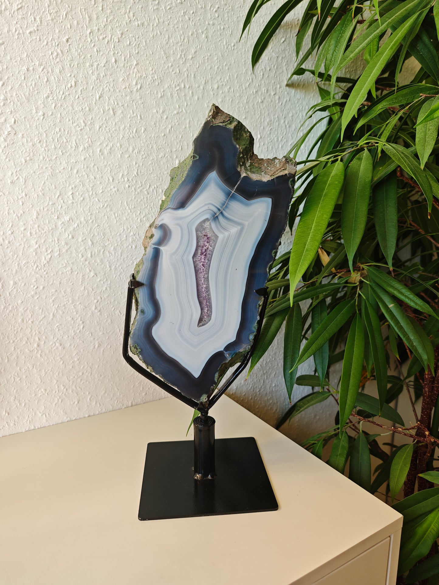 Blauer Achat x Amethyst