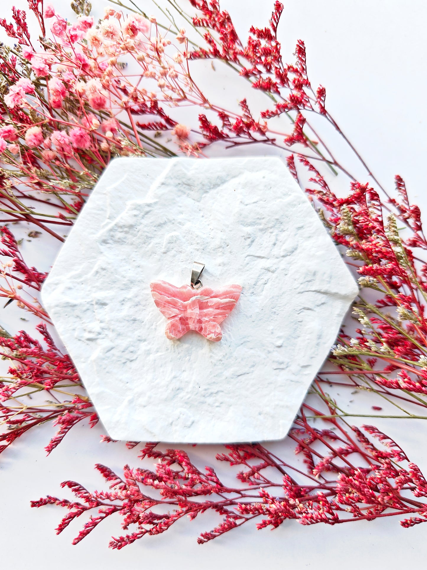 Rhodochrosit Schmetterling Anhänger 69Ro