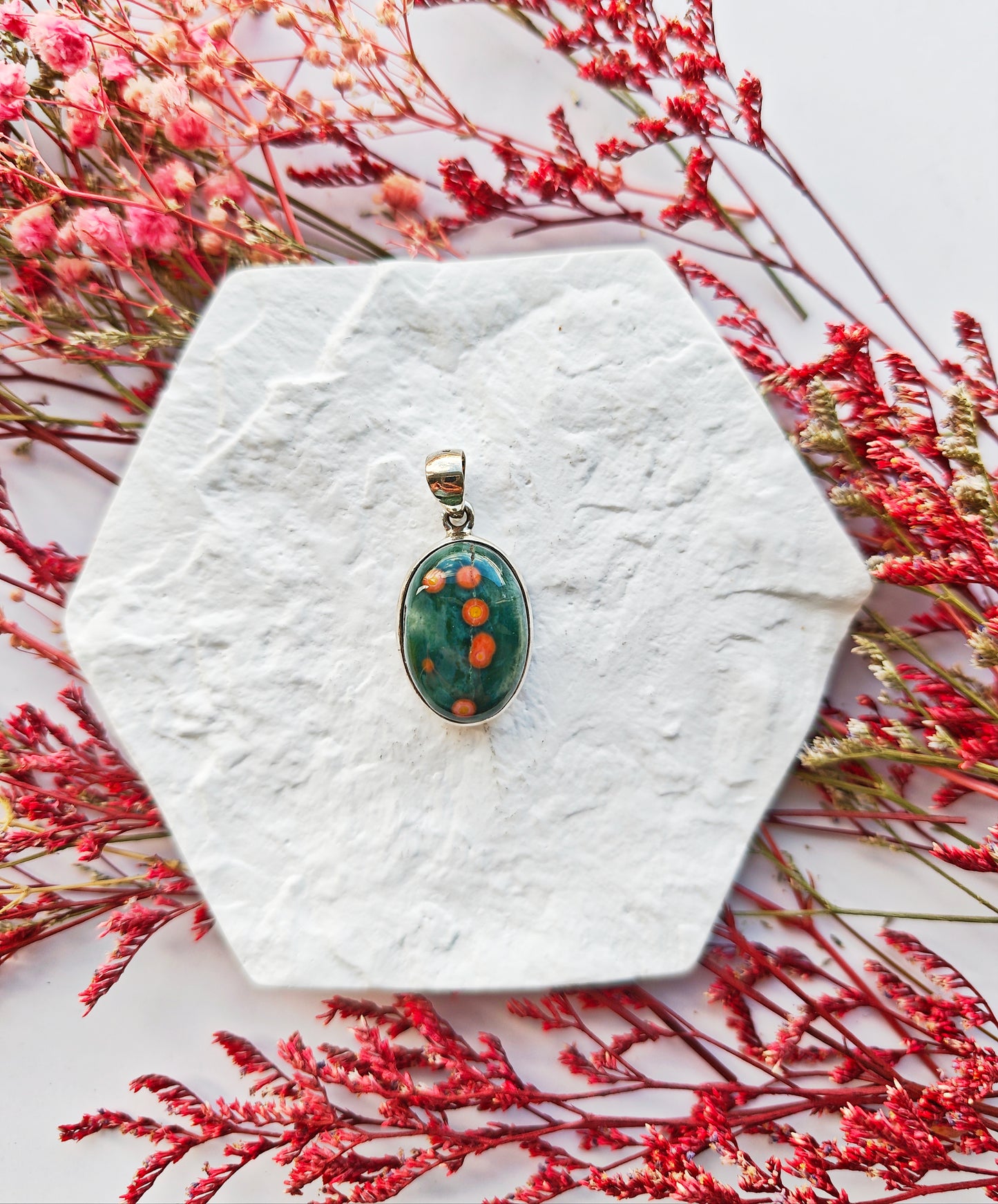 Ozean Jaspis Anhänger 86Z