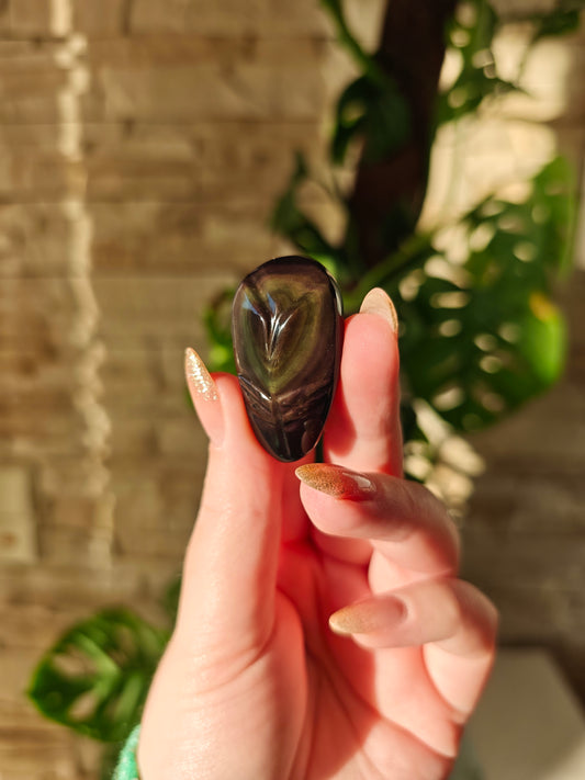 Regenbogen Obsidian Blume 36x