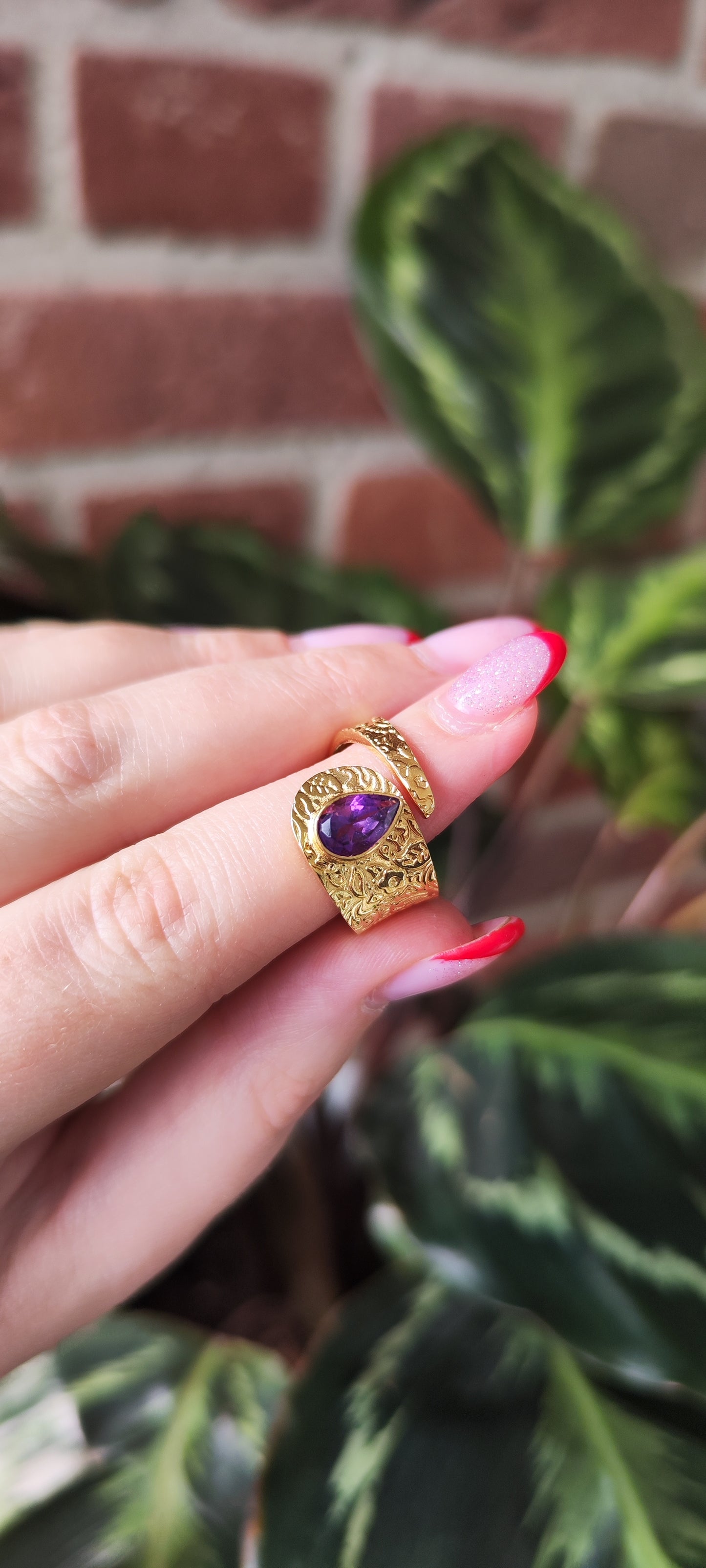 Statement Amethyst Ring