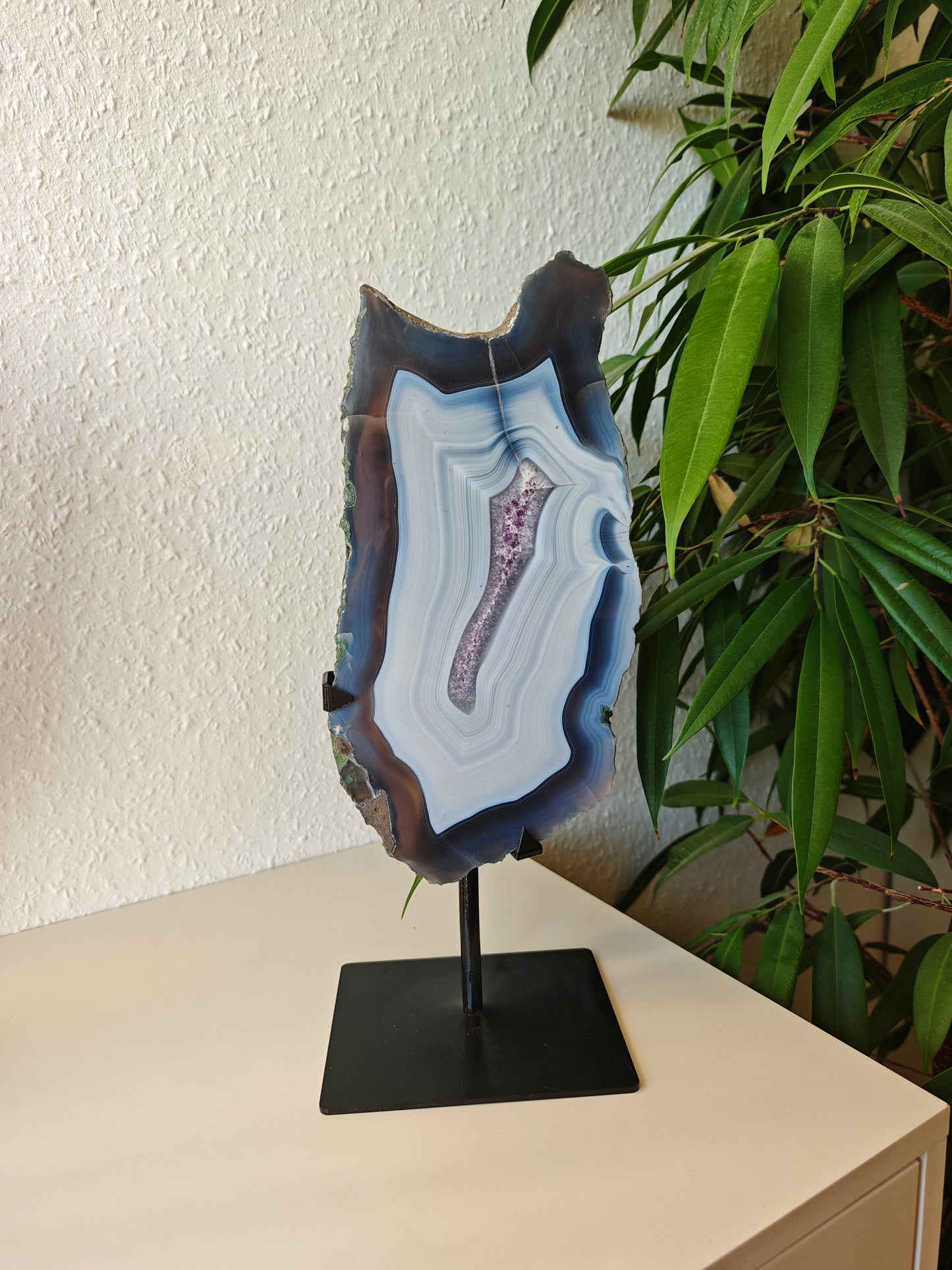 Blauer Achat x Amethyst