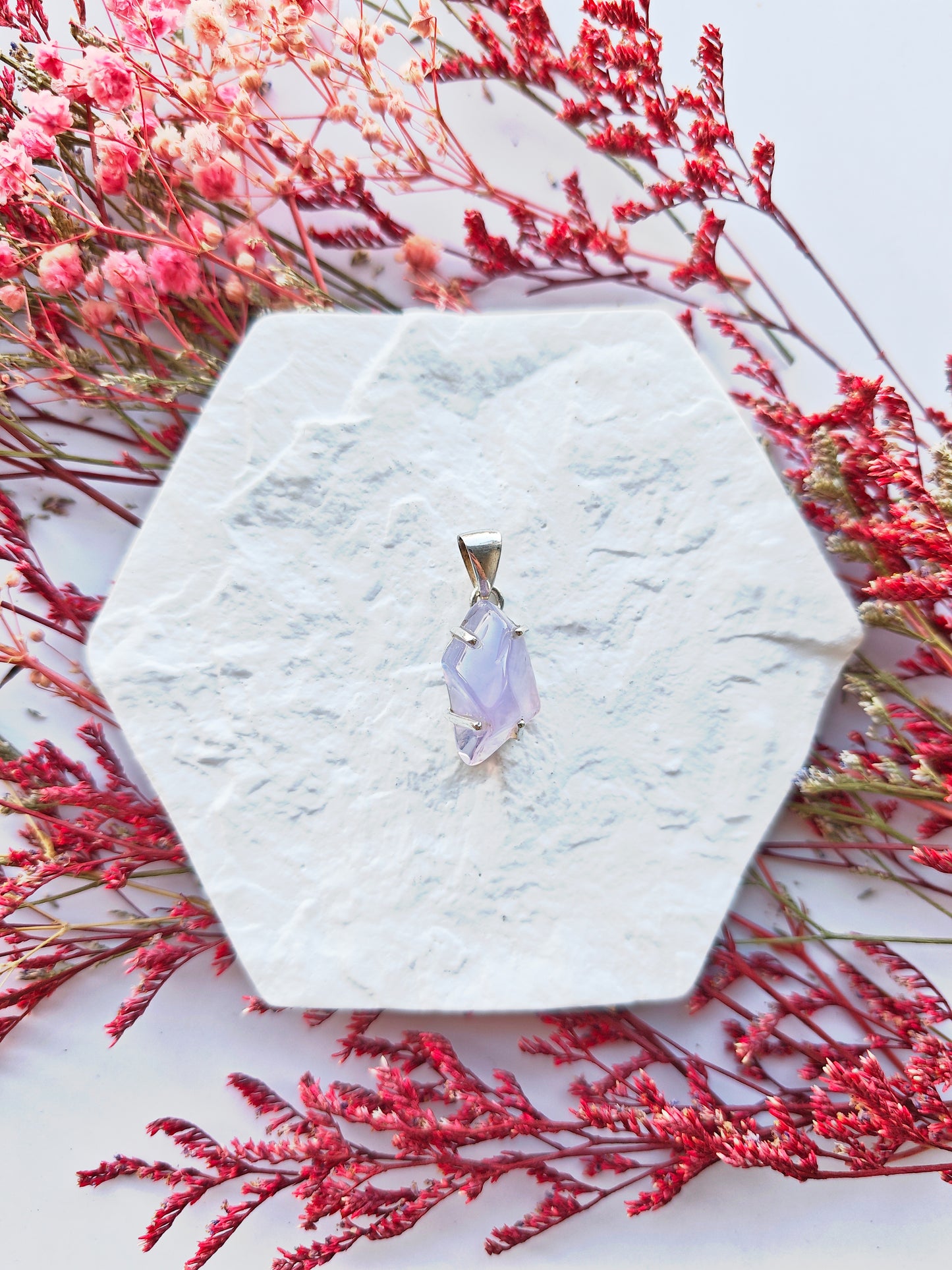 Lavendelmondquarz Anhänger