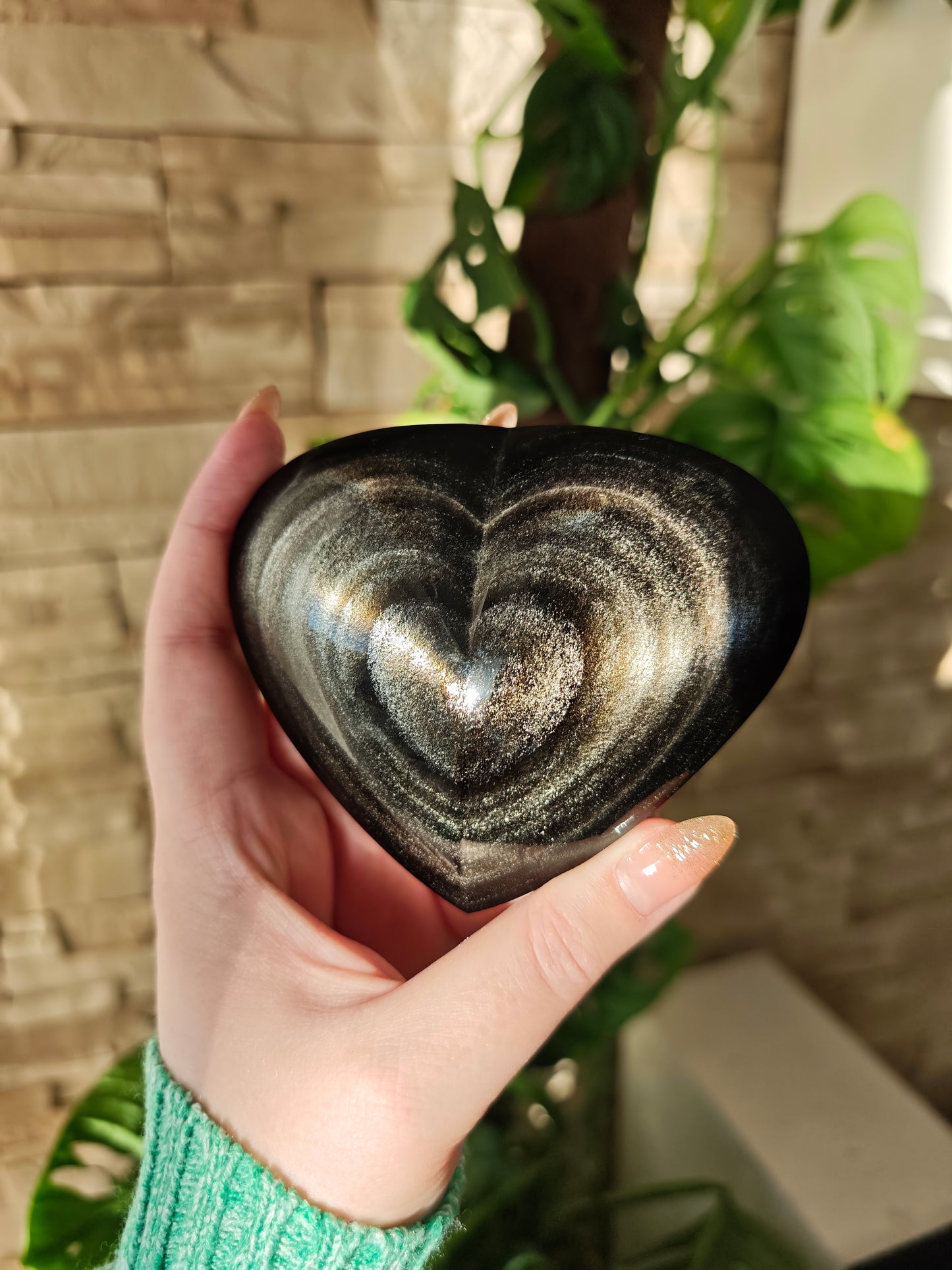 Goldsheen Obsidian Herz